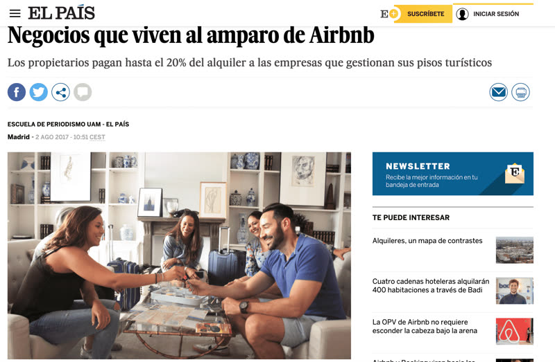 El País · captura del artículo