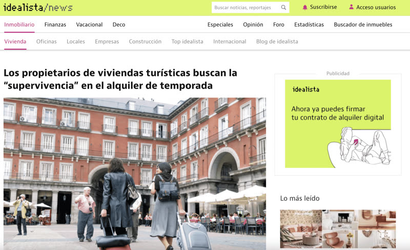 Idealista · captura del artículo